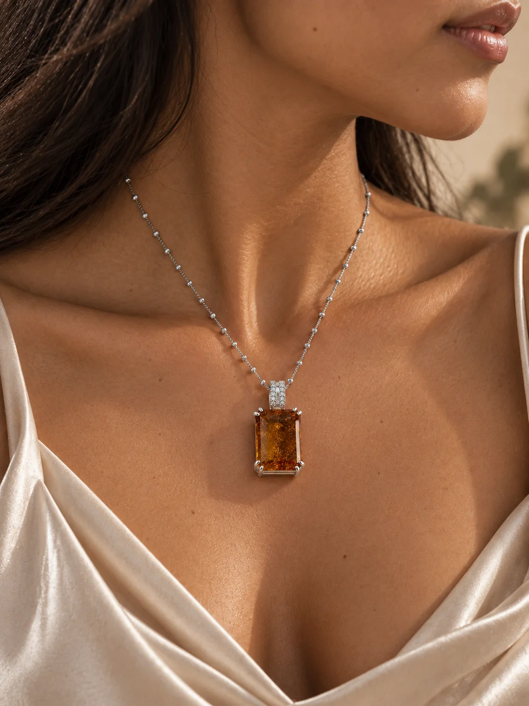 Golden Hour Natural Citrine Pendant - Odyssey by Silver