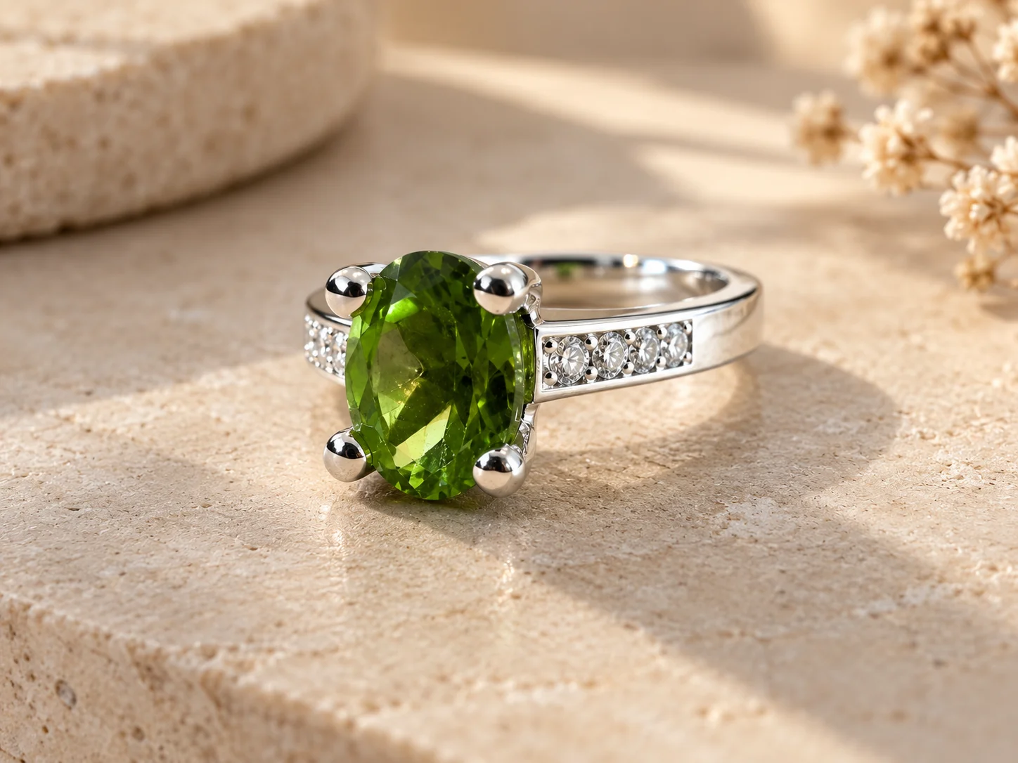 Peridot Ring - Odyssey by Silver